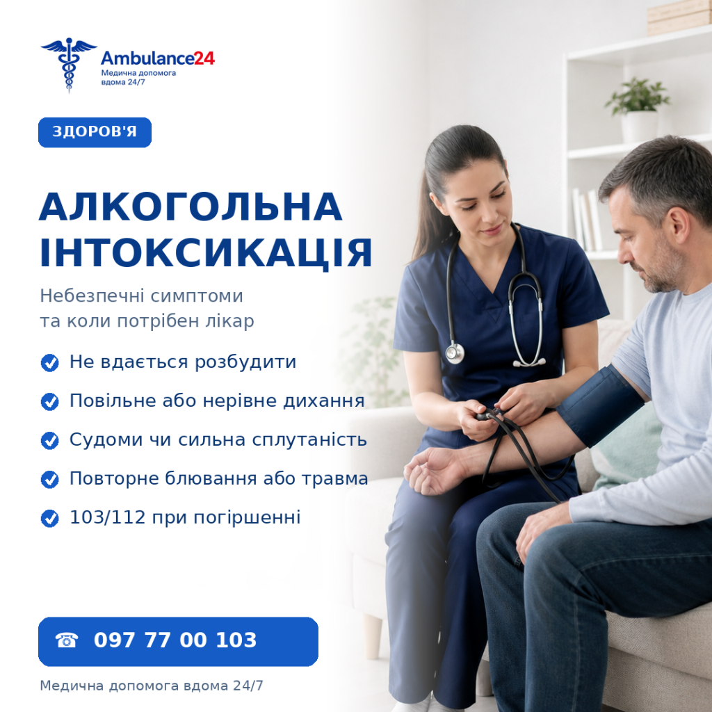 Алкогольна інтоксикація: небезпечні симптоми та коли потрібен лікар